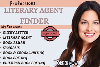 find literary agent, script writing, letter, screen play, ghostwriter for book