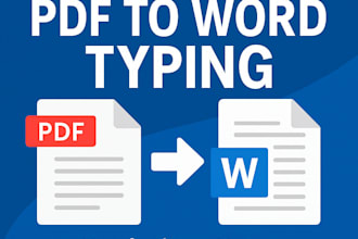 convert PDF to word and do data entry