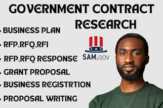 research winning government contract bid proposal response to rfp rfq rfi tender