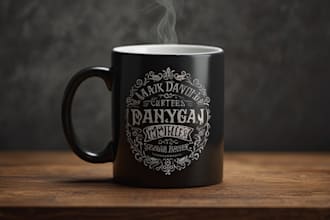 create a custom coffee mug design