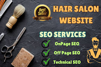 do complete barber shop, beauty store, spa and hair salon website seo