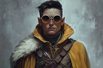 make character illustration for dnd fanart game art design