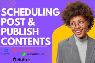 schedule post publish content via hootsuite buffer social pilot sprout later