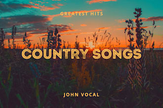 sing and produce country pop rock americana nashville with acoustic guitar