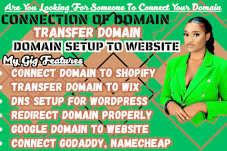 connect and transfer your domain to website, wix, shopify in minutes