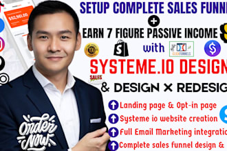 build systeme io landing page systeme io sales funnel systeme io online store