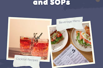 create sops beverage menus and business ideas for your restaurant or cafe