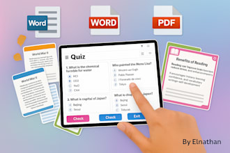 create study quizzes and flashcards