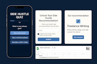 build a custom quiz funnel with email capture and notion integration