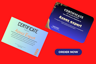 design completion, graduation, award certificate for etsy digital products