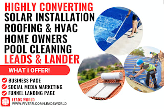 solar leads roofing leads home renovation leads hvac leads pool cleaning leads