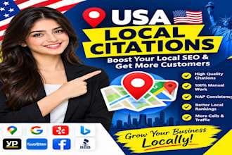 put business on 350 USA local citations directories local SEO