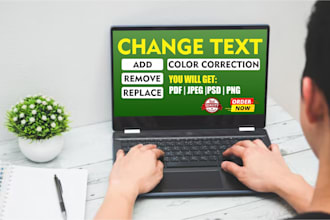 change your text photo date color name edit document everything as real