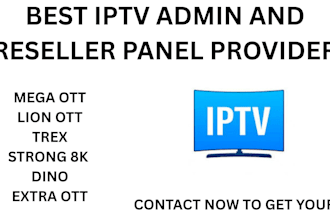 do iptv admin panel, reseller panel, panel, iptv, iptv reseller,  with credit