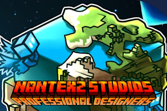 make an hand drawn minecraft logo for you