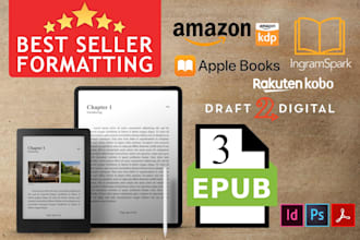 format your ebook into a professional epub 3 file for kindle