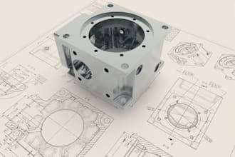 3d industrial cad product prototype in fusion 360 or solidwork for manufacturing