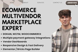 build multivendor marketplace dokan wcfm woocommerce wordpress elementor bricks