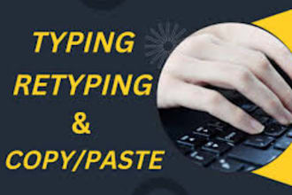 do fast typing services, retype scanned pages
