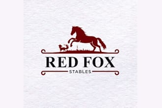 design red fox stables logo