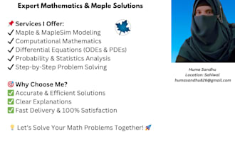 expert in maple, maplesim, and advanced mathematics solutions