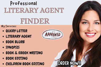 find literary agent for book manuscript, screenplay, movie script, children book