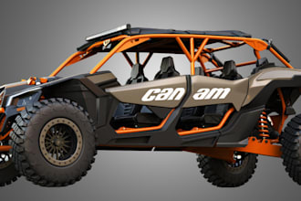 create game ready 3d models of vehicles like maverick x3, jeep, utvs, atv bike