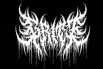 design death metal , black metal ,brutal and gorgrind logo