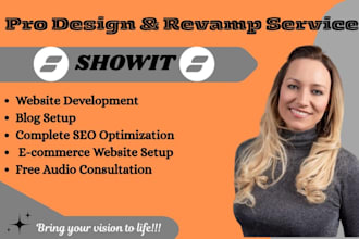 redesign showit, update showit, customize showit website and website design