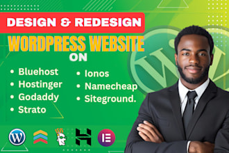 create wordpress website on bluehost, godaddy, ionos, namecheap, siteground