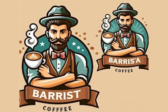 design high quality coffee t shirt logo with free source file