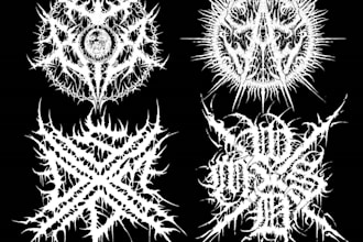 draw a death metal band logo use photoshop