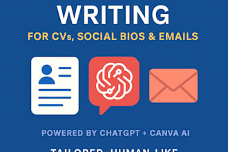 craft your CV, social media bio, or email using ai powered tools