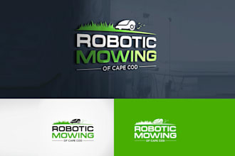 design robotic mowing cape cod business logo