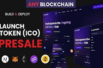 create crypto presale website ico presale solana smart contract wallet connect