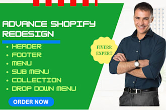 customize shopify collection, create mega menu, perform seo, optimize listing