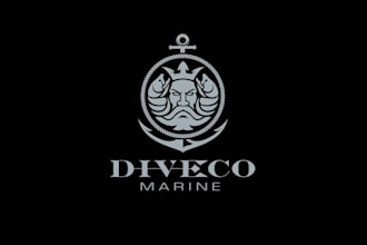 design salmon aquaculture commercial diving logo