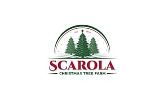 design unique christmas tree farm logo
