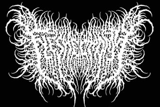 custom logo text for metal, hardcore, punk, rock band