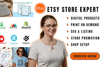 design etsy digital products etsy pod setup etsy shop and boost etsy sales