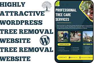 design highly attractive tree removal website florist website
