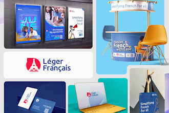 design a professional complete logo, brand identity guideline