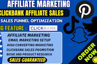 do clickbank affiliate marketing website with sales funnel landing page
