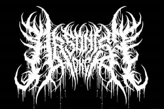 create death metal, black metal, and brutal death metal logo