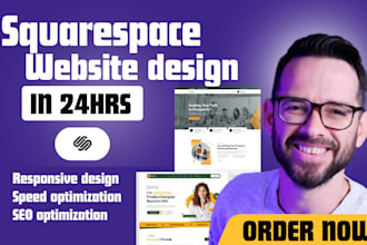 design or redesign modern squarespace website,build squarespace website