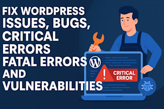 fix wordpress issues, fix wordpress bugs, wordpress errors, fix customization