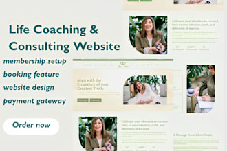 create subscription life coaches website business consulting membership website