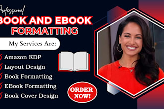 proofread and do book formatting for amazon KDP, book editing, book cover design