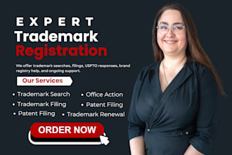 perform trademark search and trademark registration, statement of use