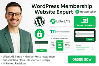 build wordpress subscription membership website using membership pro lifterlms